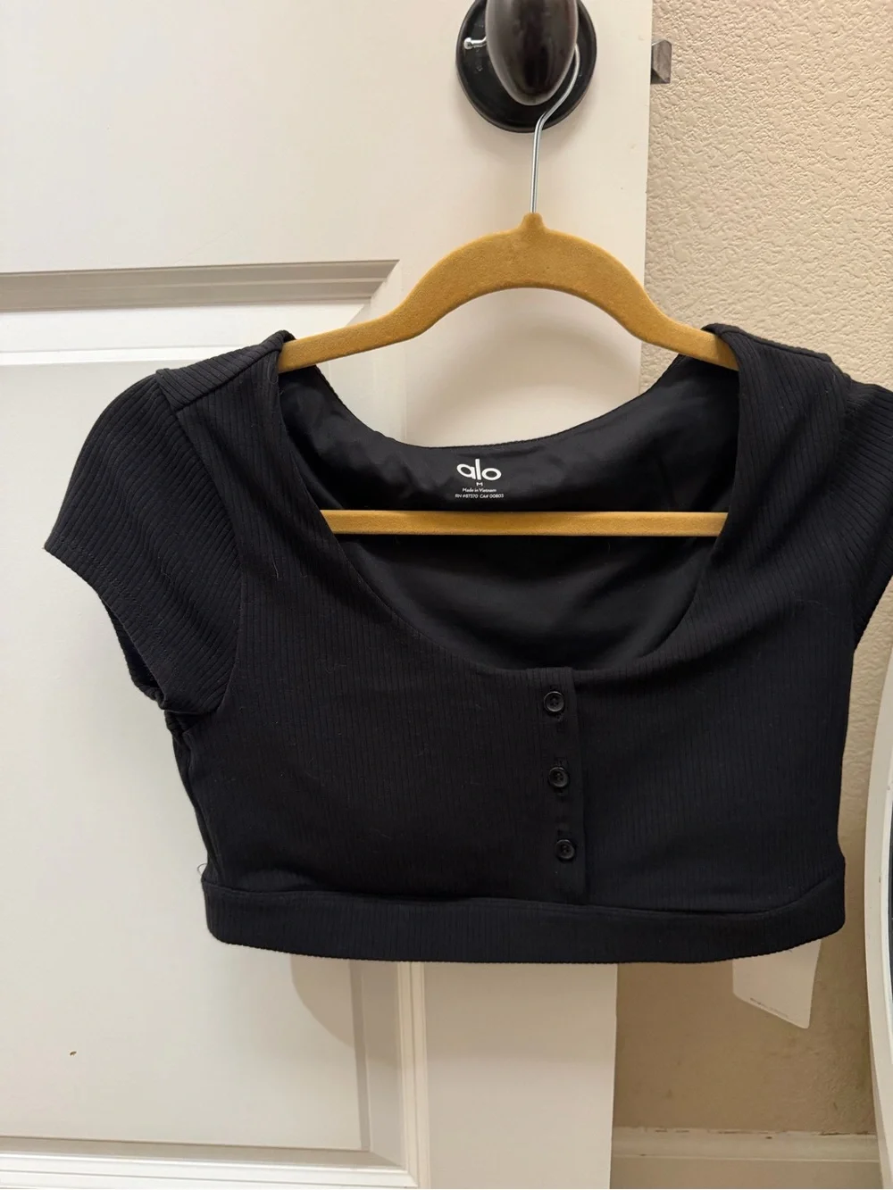 Alo Blissful Henley Bra Top NWT